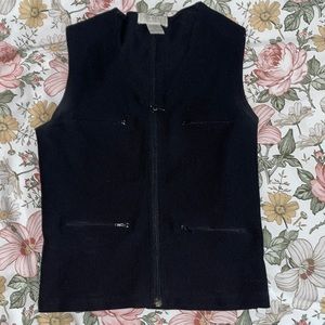 Express Black Zipper Tank Top Size Small